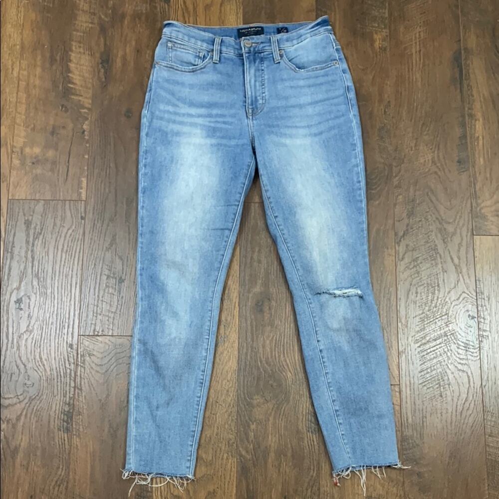 Lucky Brand High Rise Bridgette Skinny Ankle Distressed Jeans